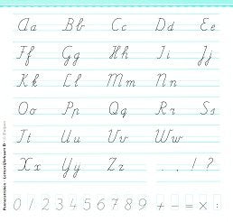Pennenstreken Letter/Cijferkaart D (per stuk)