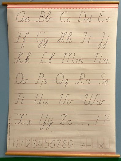 Pennenstreken Letterwandplaat B groep 4