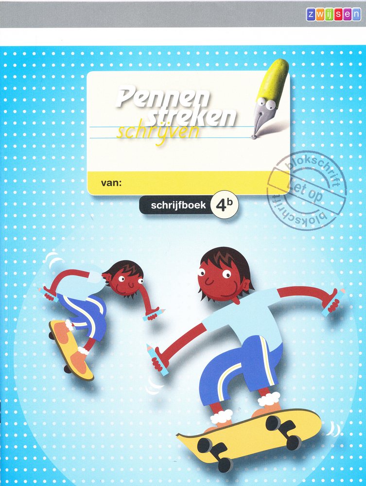 Pennenstreken versie 2 Schrijfboek 4B blokschrift (per 5 stuks)