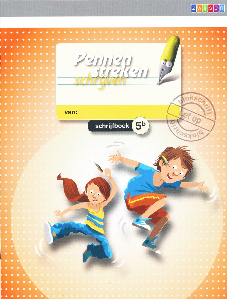 Pennenstreken versie 2 Schrijfboek 5B blokschrift (per 5 stuks)