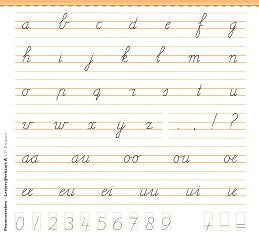 Pennenstreken Letter/Cijferkaart A (per stuk)