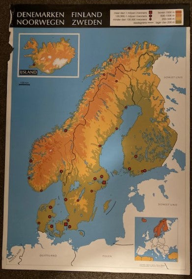 Poster Denemarken, Finland, Noorwegen en Zweden