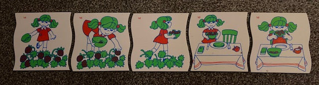 Puzzel 1D Aardbeien plukken (zie omschrijving)