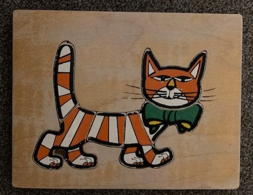 Puzzel Kat met strik