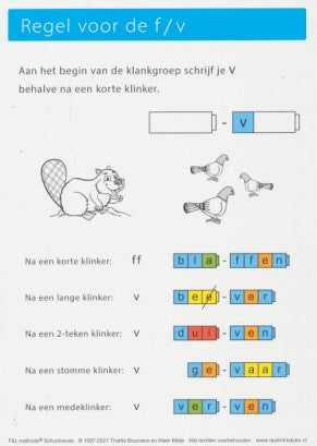 Taal in Blokjes Regels voor f/v (per stuk)