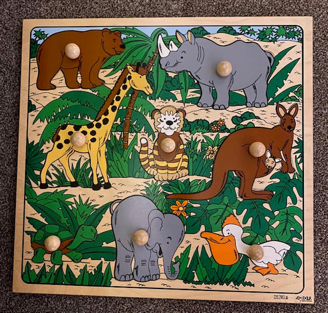 Rolf Inlegpuzzel Wilde dieren (8 stukken)