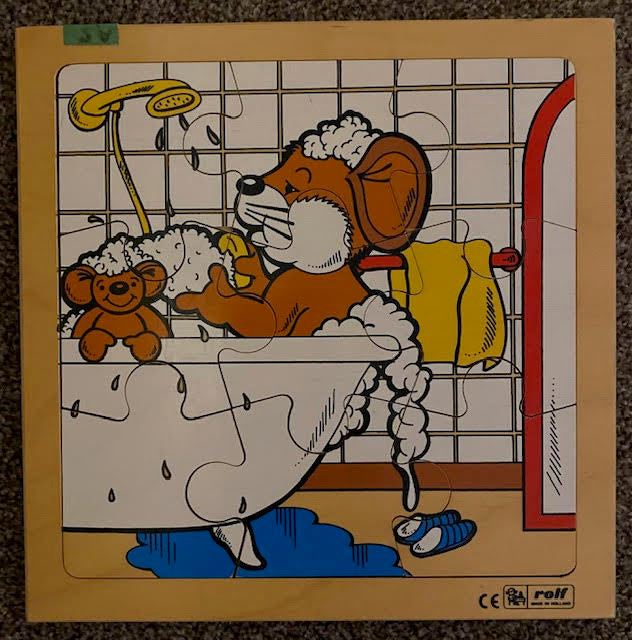 Rolf Puzzel Muis zit in bad (9 stukjes)