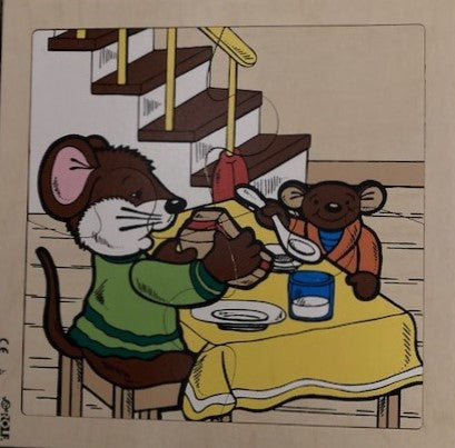 Rolf Puzzel ontbijten met muis (4 stukjes)