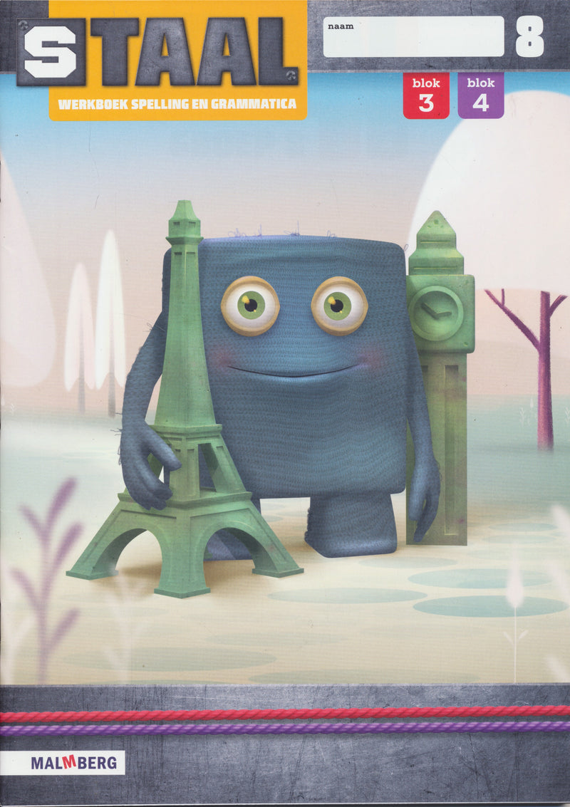 Staal versie 2 Werkboek Spelling en Grammatica blok 3 en 4 groep 8 (per stuk)