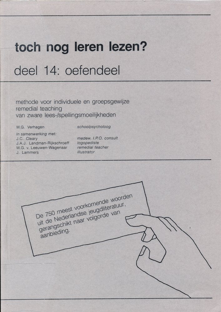 Toch nog leren lezen? versie 1 Oefendeel 14