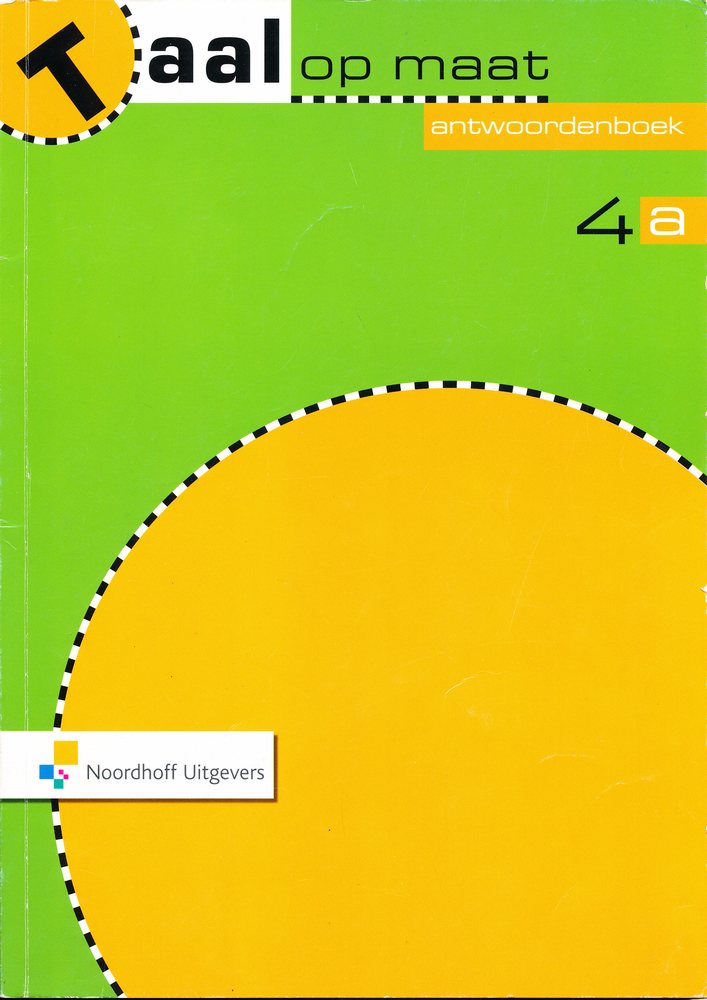 Taal op Maat versie 2 Antwoordenboek 4A