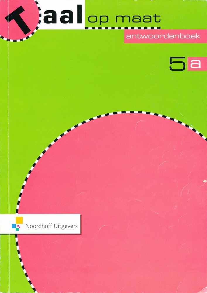 Taal op Maat versie 2 Antwoordenboek 5A