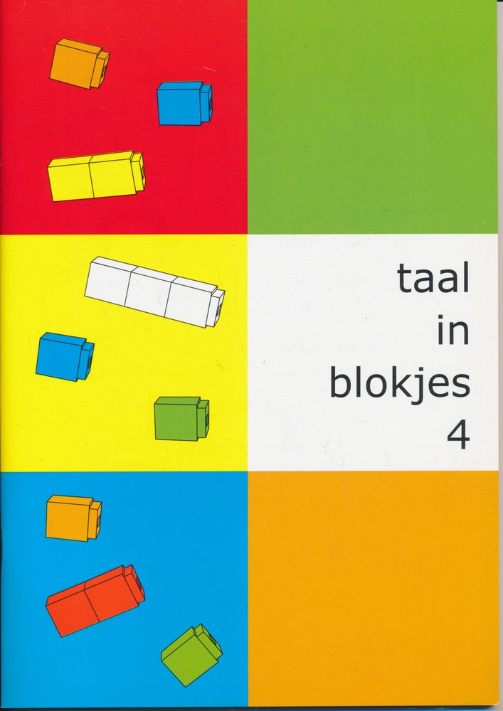 Taal in Blokjes werkschrift 4 zwart/witte versie (per stuk)