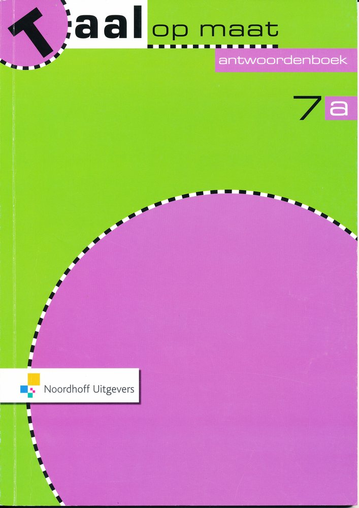 Taal op Maat versie 2 Antwoordenboek 7A