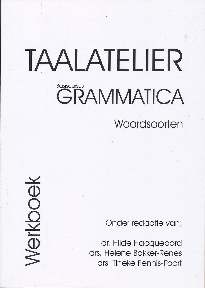 Taalatelier Werkboek Basiscursus grammatica woordsoorten (per stuk)