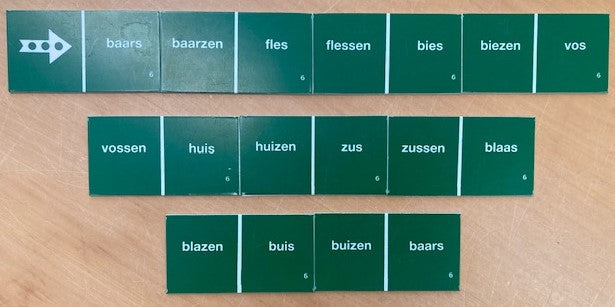 Taaldomino Meervoud Groen 6