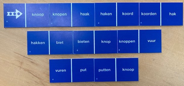 Taaldomino Meervoud Blauw 4