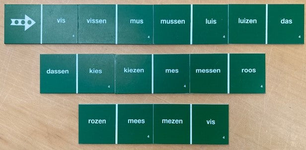 Taaldomino Meervoud Groen 4