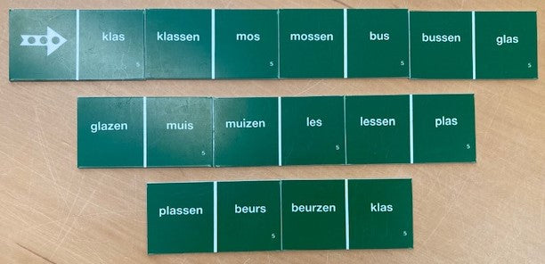 Taaldomino Meervoud Groen 5