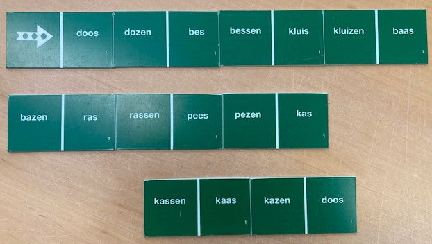 Taaldomino Meervoud Groen 1