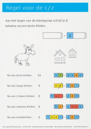 Taal in blokjes regels voor de s/z