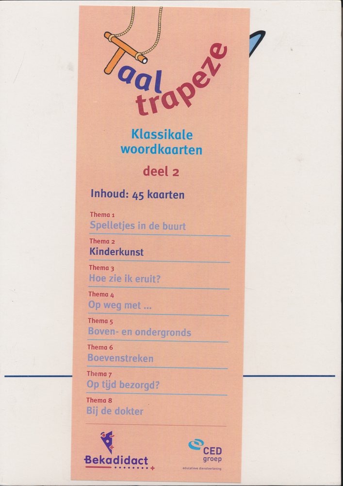 Taaltrapeze Woordkaarten deel 2 Thema 2 Kinderkunst