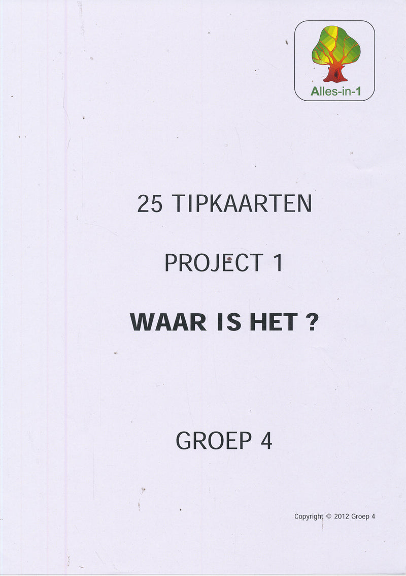 Alles-in-1 Tipkaarten Project 1 waar is het?