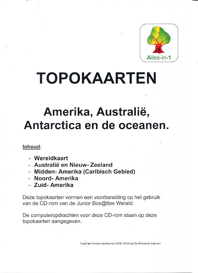 Alles-in-1 Project Amerika, Australië, Antartica en de oceanen Topokaarten