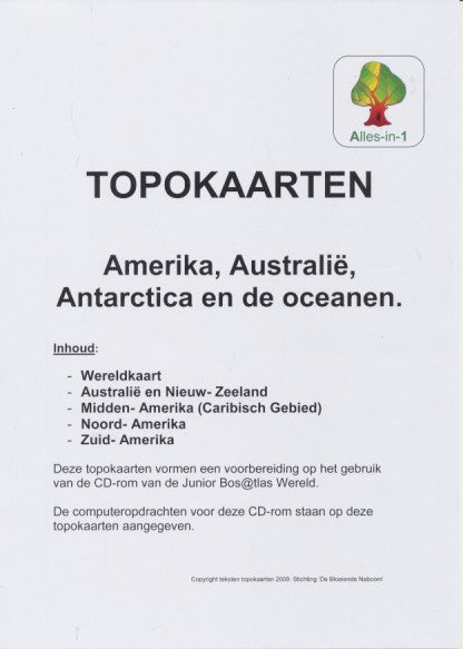 Alles-in-1 Topo kaarten Project Amerika, Australië, Antarctica en de oceanen