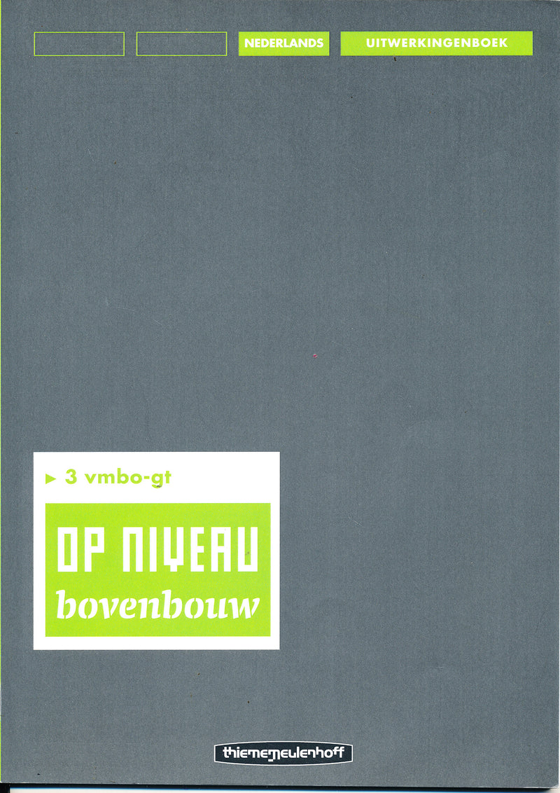 Op Niveau uitwerkingenboek 3 VMBO-GT