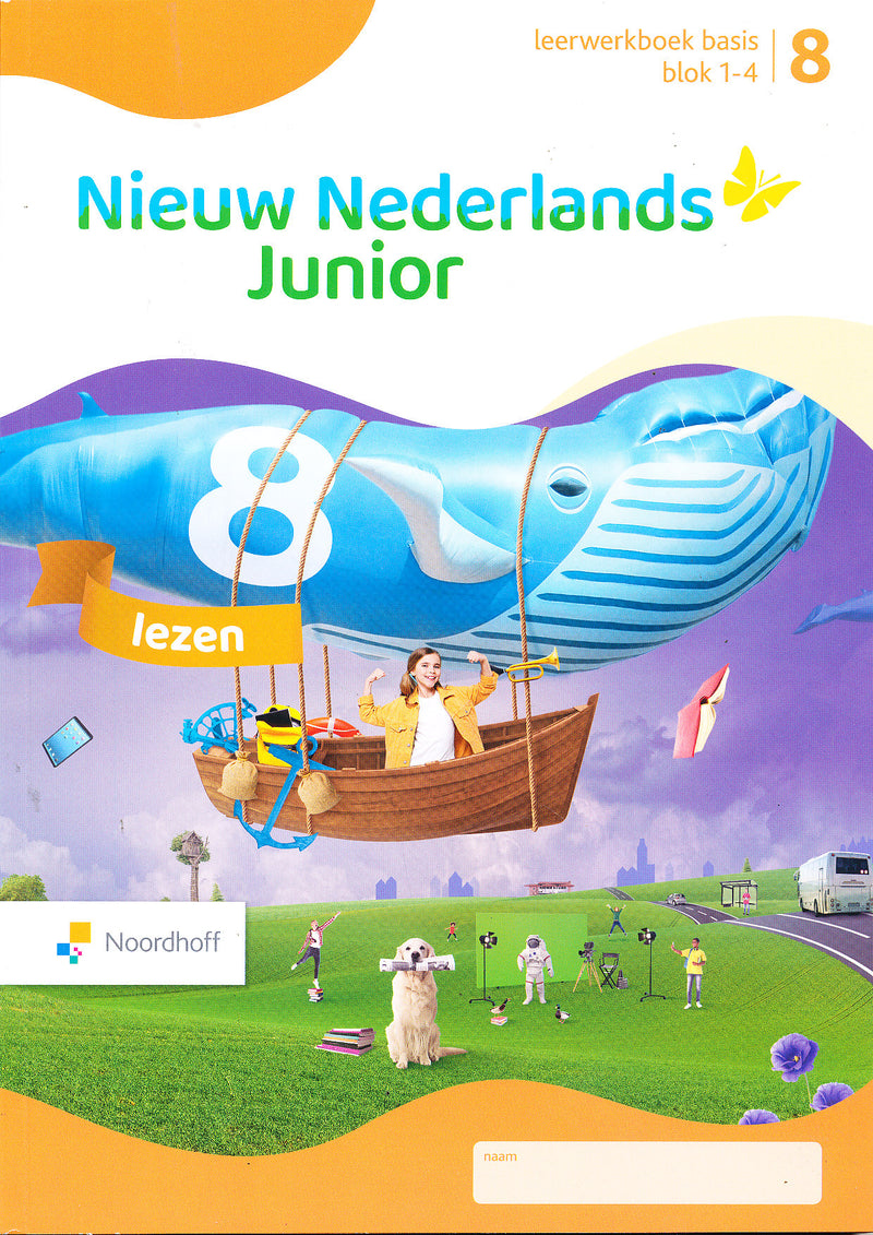 Nieuw Nederlands Junior Lezen Basis leerwerkboek blok 1-4 groep 8