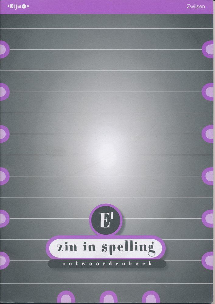 Zin in Spelling versie 2 Antwoordenboek E1 groep 8