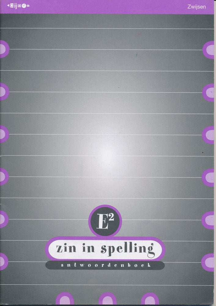 Zin in Spelling versie 2 Antwoordenboek E2 groep 8