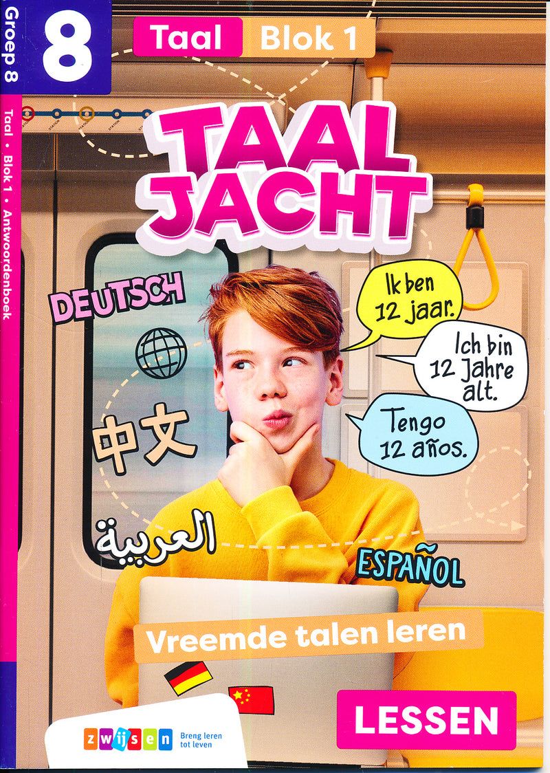 Taaljacht Antwoordenboek Taal groep 8 blok 1