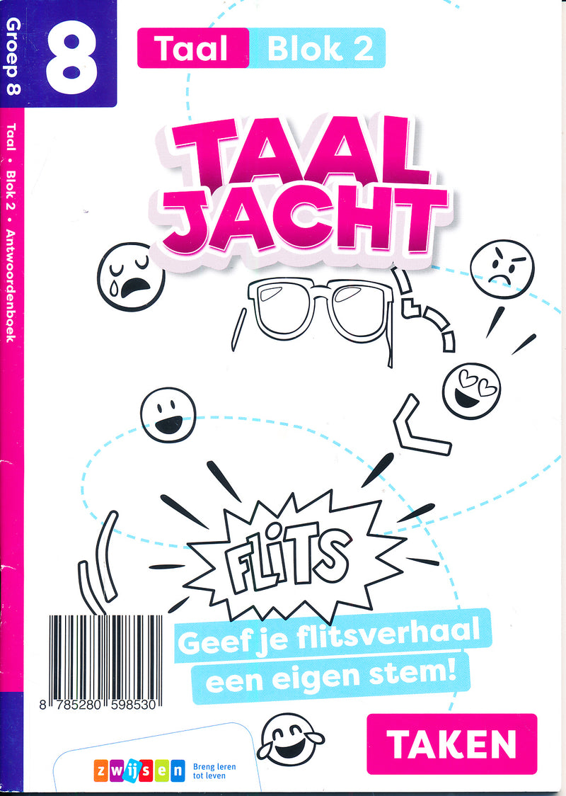 Taaljacht Antwoordenboek Taal groep 8 blok 2