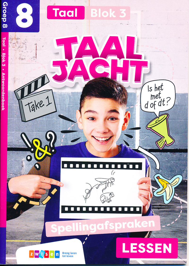 Taaljacht Antwoordenboek Taal groep 8 blok 3