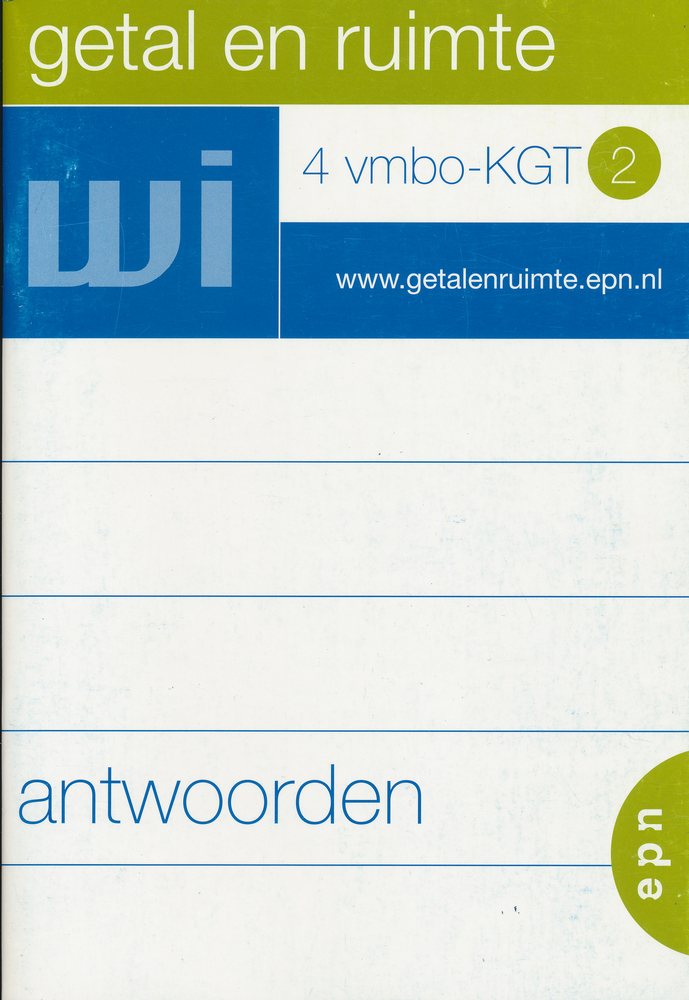 Getal en Ruimte 4 Antwoorden deel 2 VMBO-KGT