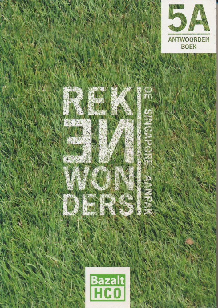 Rekenwonders Antwoordenboek 5A