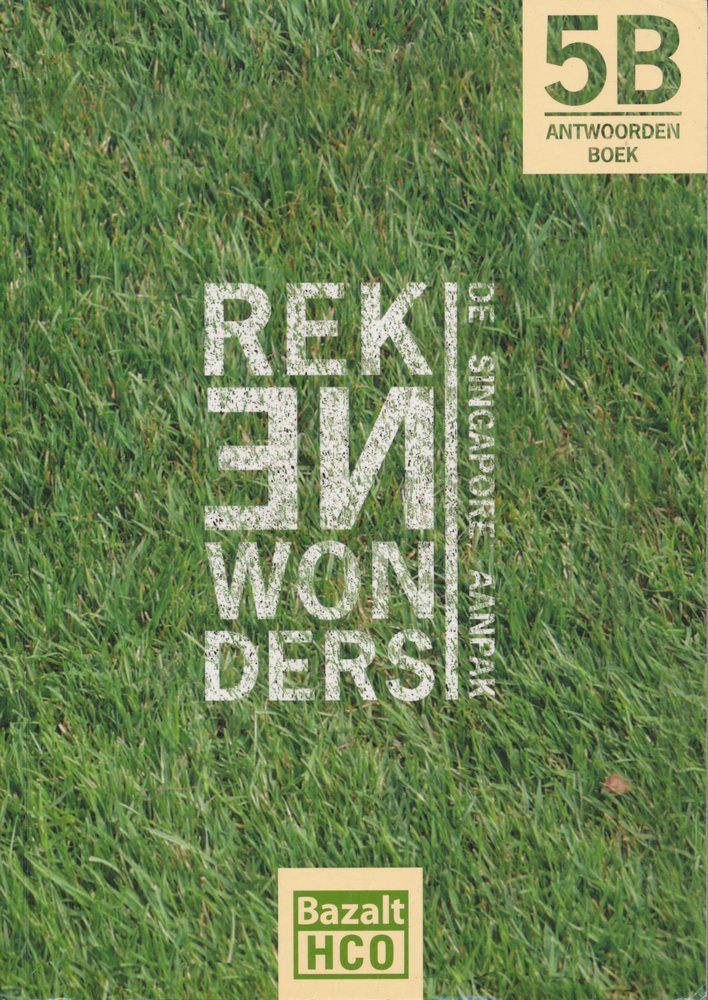 Rekenwonders Antwoordenboek 5B