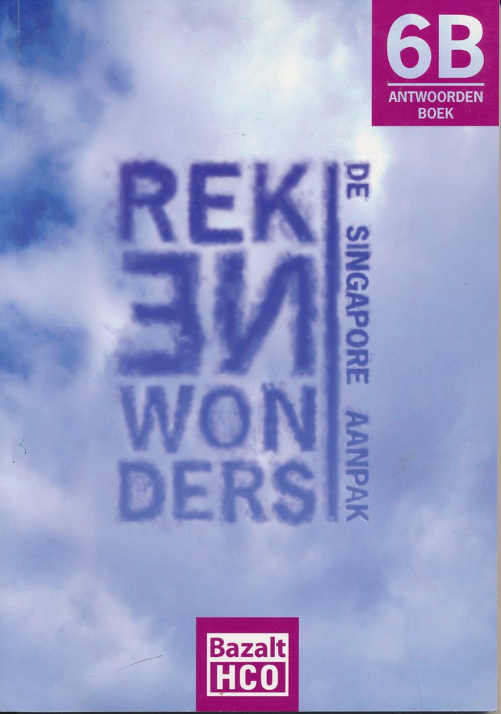 Rekenwonders Antwoordenboek 6B