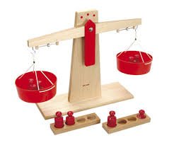 Weegschaal hout ex toebehoren Educo