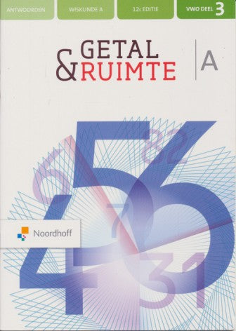 Getal en ruimte 12e editie Antwoordenboek 5A deel 3 VWO (9789001737665)