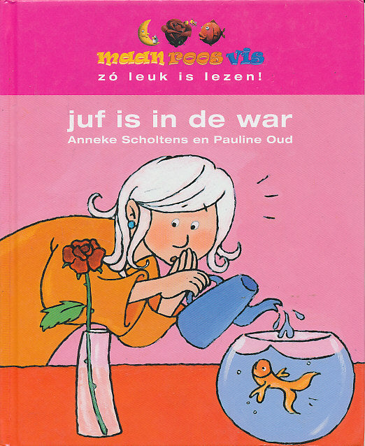 Maan, Roos, Vis; Juf is in de war