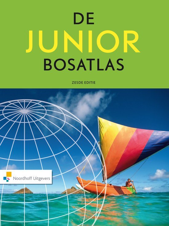 De Junior Bosatlas 6e Editie (B-keus) Vertoont duidelijke gebruikssporen aan rug en hoeken