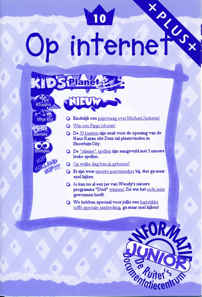 De Ruiter's Junior Informatie Plus 10 Op internet