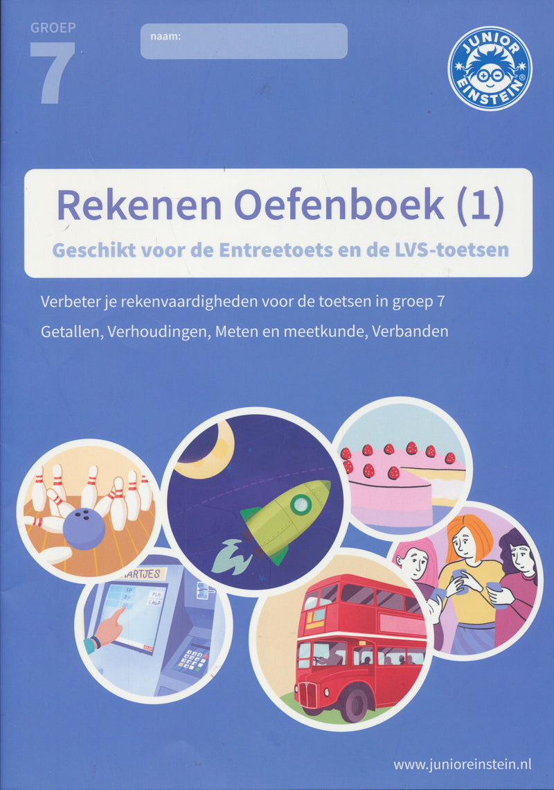 Junior Einstein Rekenen Oefenboek deel 1 groep 7 (per stuk)