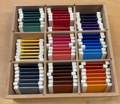 Montessori kleurspoelen nuancekist (zie omschrijving)