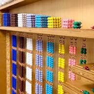 Montessori kunststof kralenketting roze voor kralenkast
