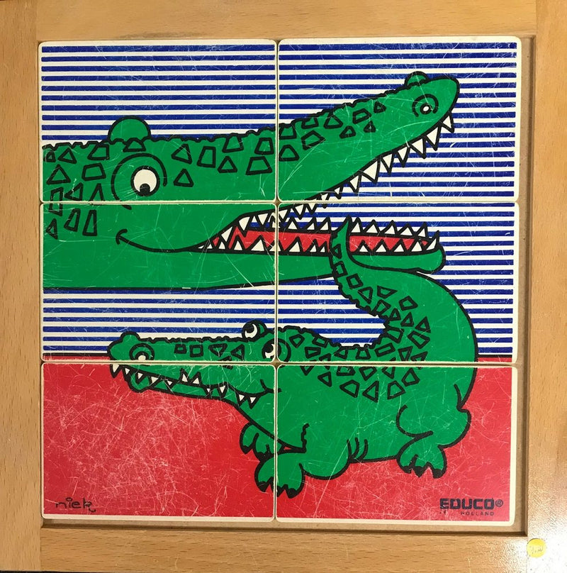Educo puzzel krokodilmoeder met kind (omschr.)