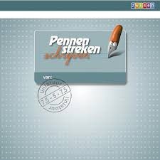 Pennenstreken versie 2 lijntjesschrift 7,5-5-7,5 mm (per 5 stuks)